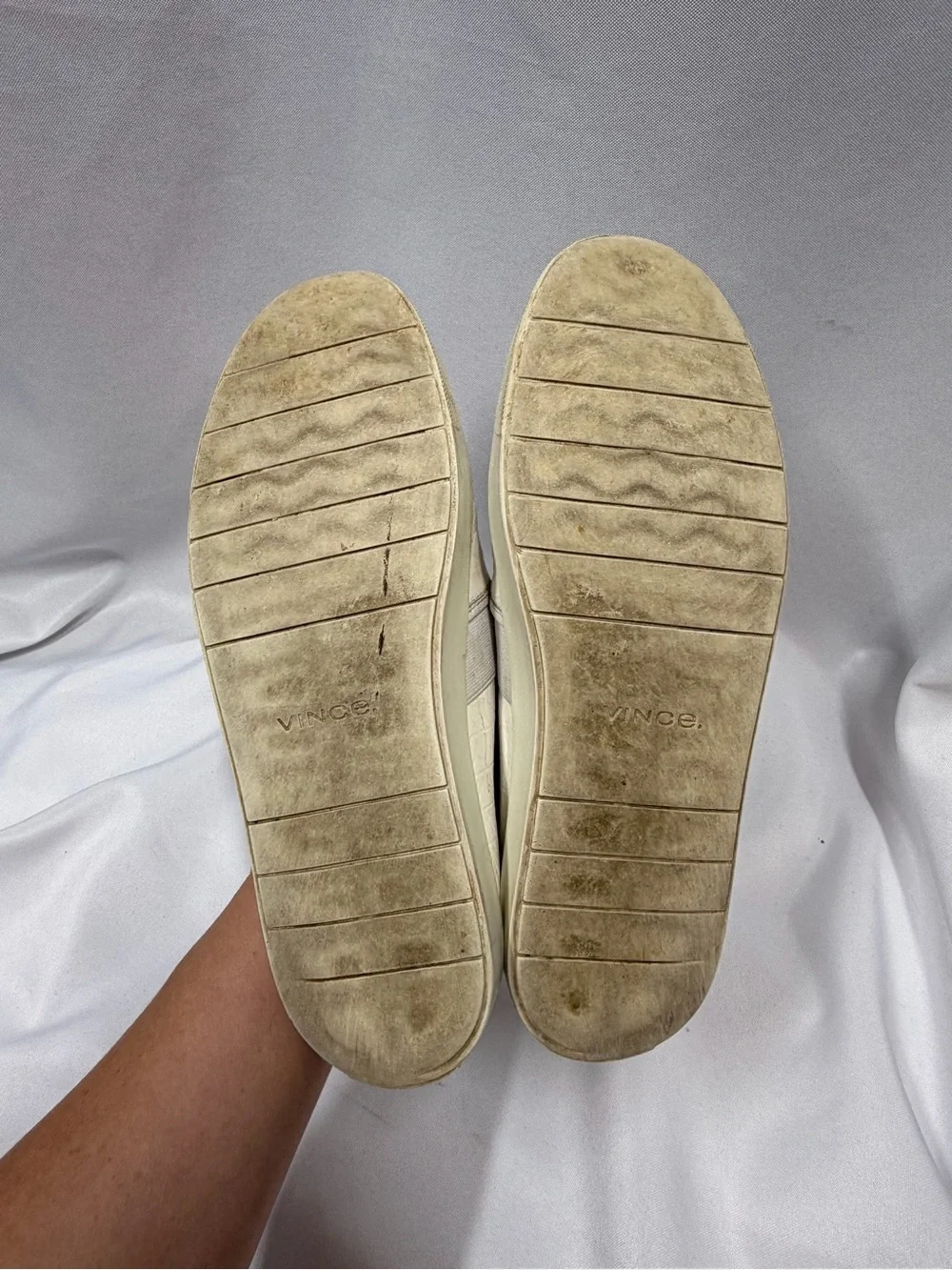 Vince | Genuine Leather Blair Sneakers Slip On White Upper Women's Size 9M